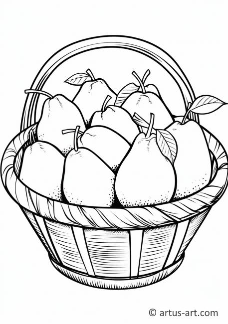 Mango Basket Coloring Page